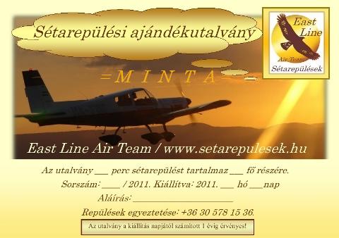 Sétarepülési ajándékutalvány